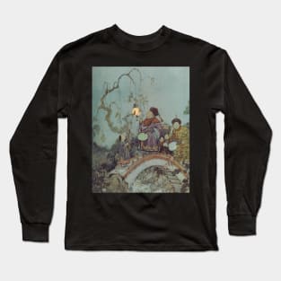 Vintage Fairy Tale, The Nightingale by Edmund Dulac Long Sleeve T-Shirt